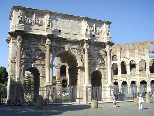 Arco de Constantino y Coliseo
